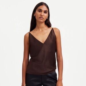 Madewell Satin V-Neck Cami sz M
